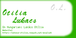 otilia lukacs business card